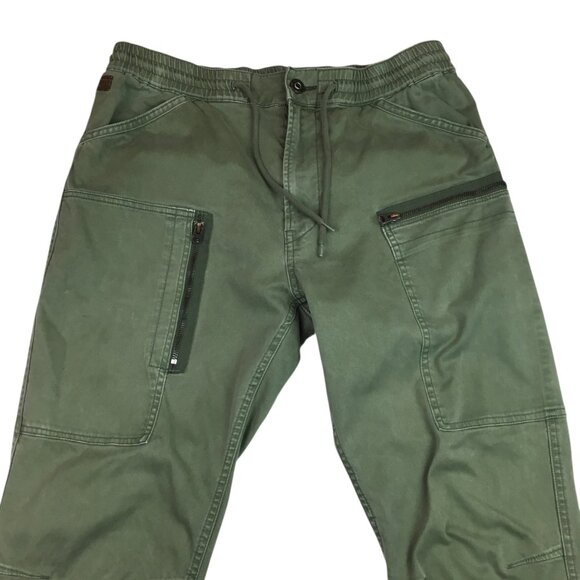 G-Star Raw Powel Slim Trainer Pants Olive Green Mens 32/32 Cotton Blend - Picture 2 of 10